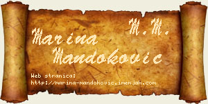 Marina Mandoković vizit kartica